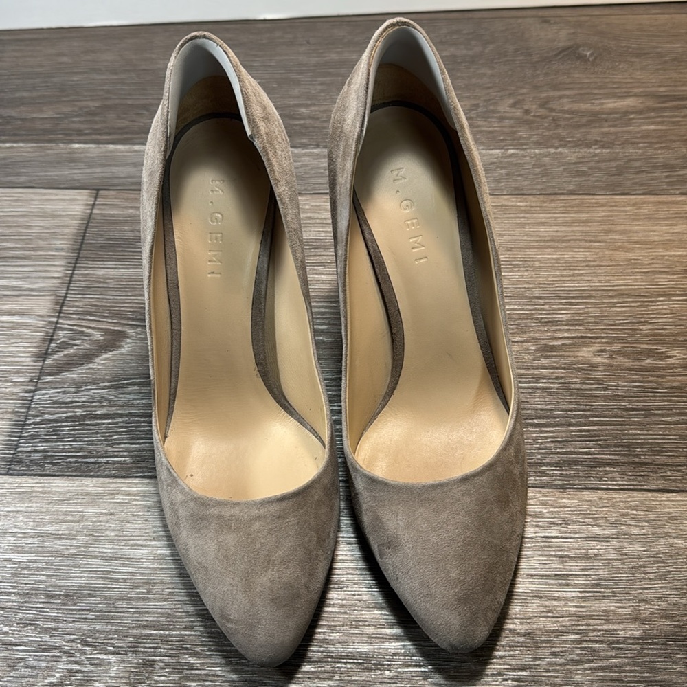 M.Gemi suede leather hand made heels made of Italy woman’s size 9.5 (b11) - Picture 8 of 8